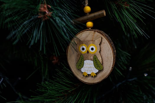 beautiful christmas decorations  baubles on the christmas tree photo