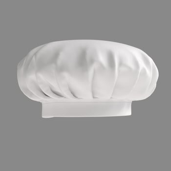 White cooks cap isolated on white background. photo