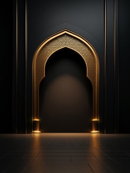 AI generated Eid mubarak traditional islamic festival religious background photo