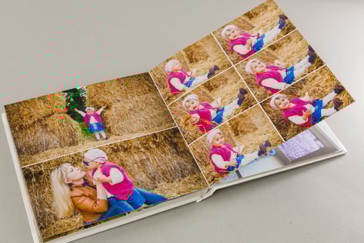 Album with photos of travel and vintage, photo book