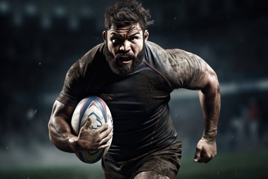 AI generated Rugby Player Background photo