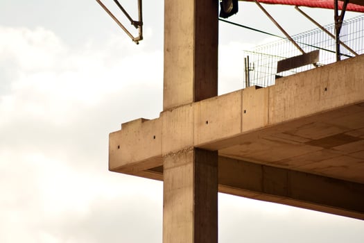 Building under construction in city photo