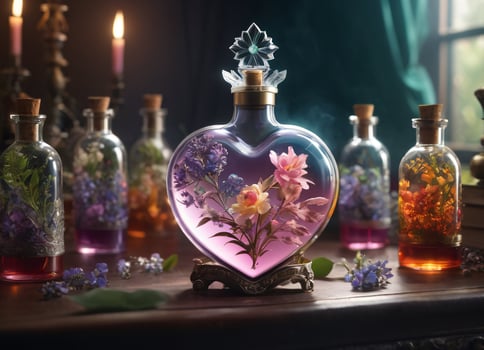 AI generated Creativity crystal heart with golden crown happy Valentine's day wallpaper photo