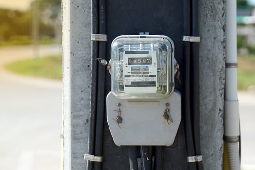 An electric meter is a device used to measure and display electrical quantities such as current, voltage, resistance, and power. There are many sizes suitable for use. photo