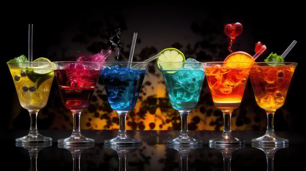 AI generated alcohol gold tequila drink golden ai generated photo
