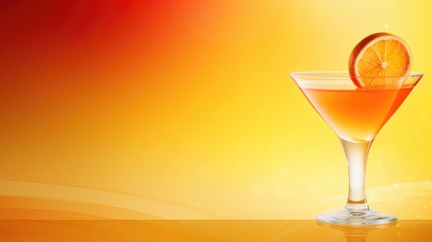 AI generated alcohol gold tequila drink golden ai generated photo
