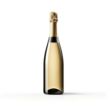 AI generated A bottle of Petit Verdot wine side view isolated on white background photo