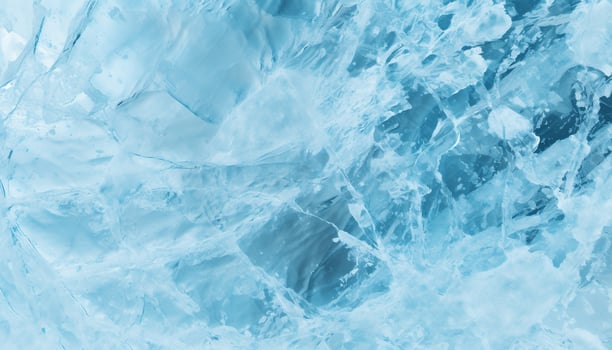 AI generated Transparent ice crystal reflects the beauty of nature cold temperature generated by AI photo