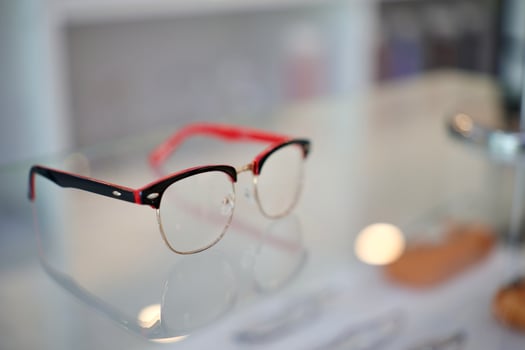 Glasses on a table photo