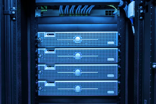 Network server in data center room photo