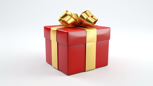 AI generated Christmas Gift Isolated on the White Background photo