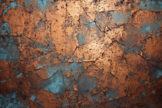 AI generated Rusty Vintage Copper Background photo