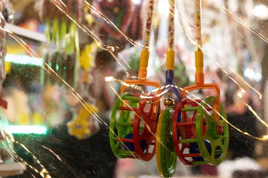 colorful plastic toys for christmas photo