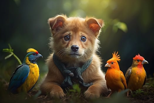 Animals in the wildlife. World Animal Day concept photo