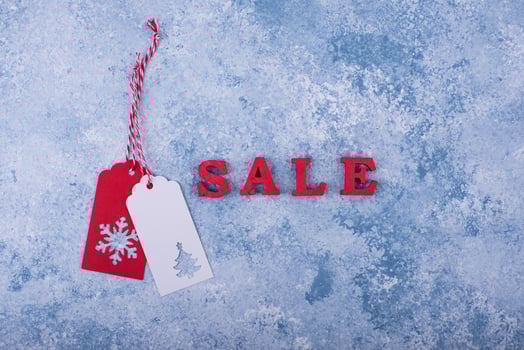 Christmas sale concept with text photo