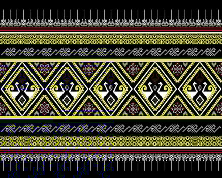 Thai and Global Fabric Fusion, Exquisite Patterns and Cultural Tapestry, Thai Silk Heritage, Thai and ancient Asian cultural fabric pattern, Thai elephant photo