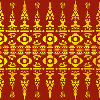 Thai and Global Fabric Fusion, Exquisite Patterns and Cultural Tapestry, Thai Silk Heritage, Thai and ancient Asian cultural fabric pattern, Thai elephant photo