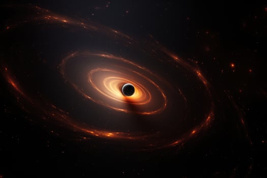 AI Generated Planet hole fantasy energy nebula cosmos dark explosion abstract black space light photo