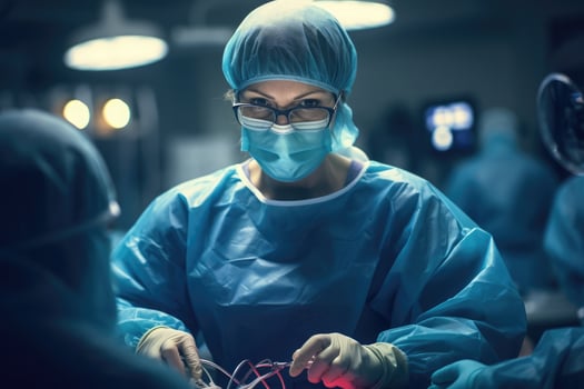 AI Generated Person operation hospital doctor surgery professional patient equipment emergency photo