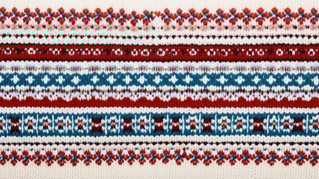 AI generated Fair Isle wool pattern fabric, ai photo