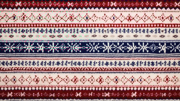 AI generated Fair Isle wool pattern fabric, ai photo