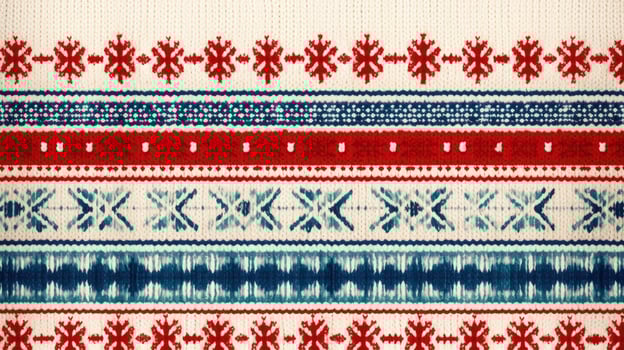 AI generated Fair Isle wool pattern fabric, ai photo
