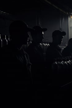 AI Generated A group of men sitting at a bar, AI photo