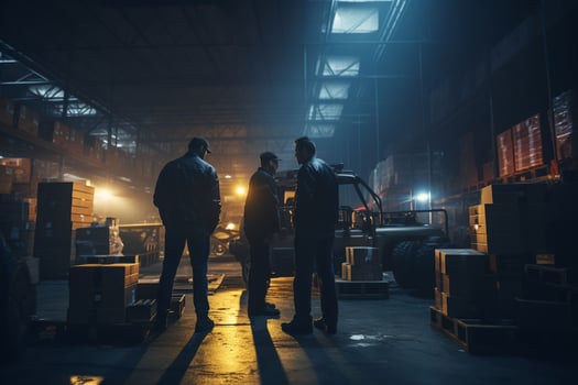 AI generated A security team conducting a thorough inspection photo
