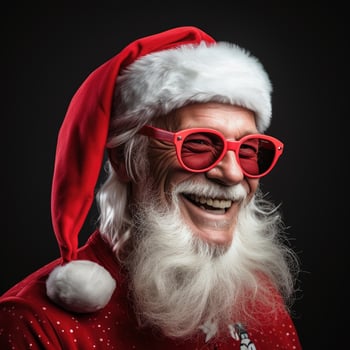AI generated Studio portrait of Santa Claus photo