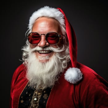 AI generated Studio portrait of Santa Claus photo