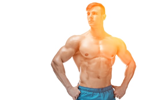 Image of muscle man posing in studio photo