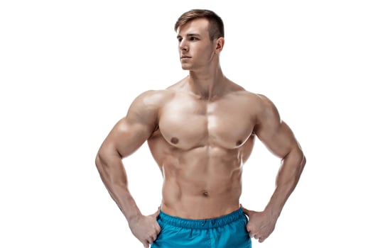Image of muscle man posing in studio photo