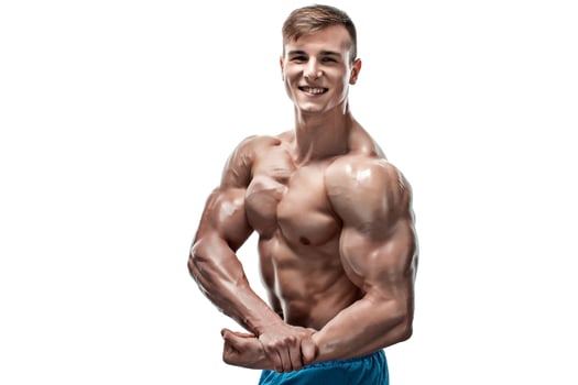 Image of muscle man posing in studio photo