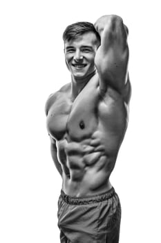 Image of muscle man posing in studio photo