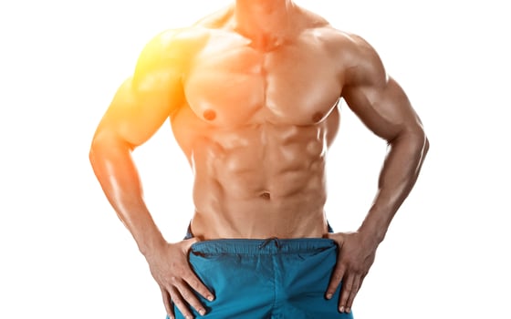 Image of muscle man posing in studio photo