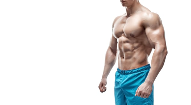 Image of muscle man posing in studio photo