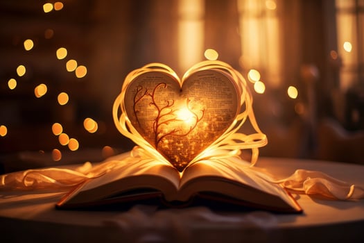AI generated Symbol of Love. Close-Up on Female Hands Holding a Heart-Shaped Gift for Valentine's Day, Birthday, Mother's Day. photo