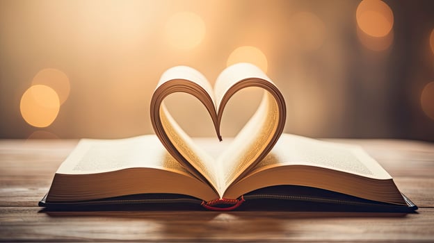 AI generated Symbol of Love. Close-Up on Female Hands Holding a Heart-Shaped Gift for Valentine's Day, Birthday, Mother's Day. photo