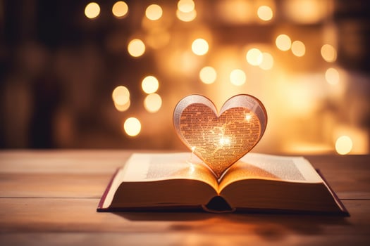 AI generated Symbol of Love. Close-Up on Female Hands Holding a Heart-Shaped Gift for Valentine's Day, Birthday, Mother's Day. photo