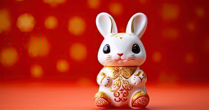 AI generated Symbol of the Chinese New Year of the rabbit. Happy Chinese New Year. photo