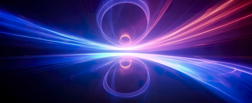 AI generated Neon colored glowing high energy singularity in space, 3D rendering. AI Generated photo