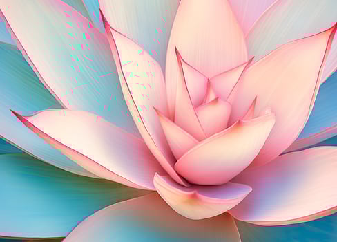 AI generated Agave leaves in trendy pastel colors for design backgrounds. AI Generated photo