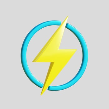 Lightning flash sale element 3d render photo
