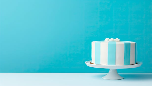 AI generated Happy Birthday cake for party. AI Generated photo