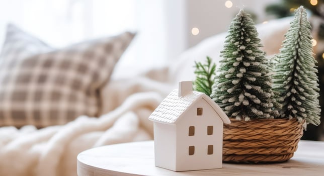 AI generated A cozy concept of festive home decoration for Christmas. AI Generated photo