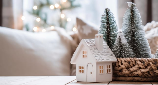 AI generated A cozy concept of festive home decoration for Christmas. AI Generated photo