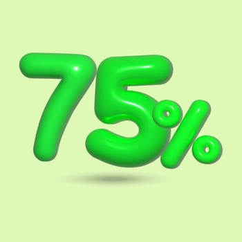 Green Discount Number illustration  discount price tag design photo