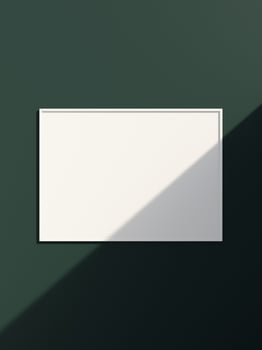Empty framed canvas for mockups and art illustrations photo