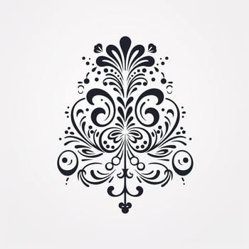AI generated View of a Flower Ornament Design photo