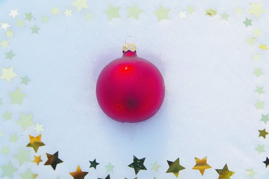 Beautiful Christmas Background, balls and glitter, Awesome decoration photo